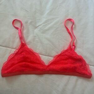 Lace Bralette in Vibrant Pink